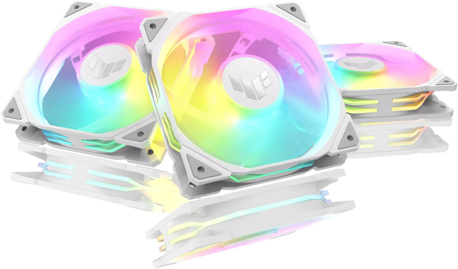 فن تی یو اف گیمینگ TR120 ARGB ایسوس، فن 120 میلی‌متری، سرعت فن تا 2000 دور در دقیقه، جریان هوای 77.4 CFM، سازگار با Aura Sync، کنترل PWM، بسته‌ سه تایی، سفید | 90DA0093-B09020