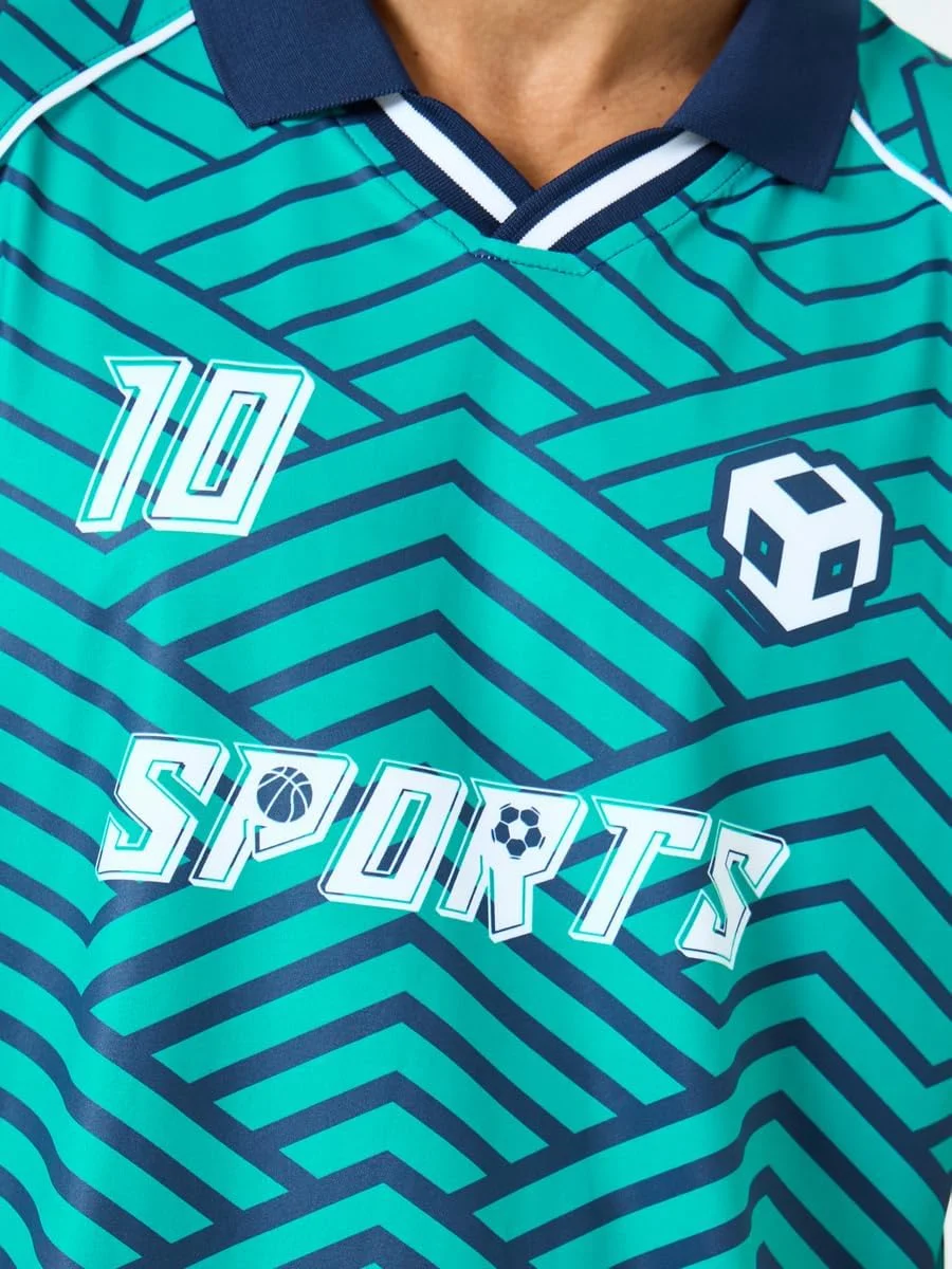 پولوشرت مردانه استایلی با طرح چاپی دیجیتال و سایز بزرگ