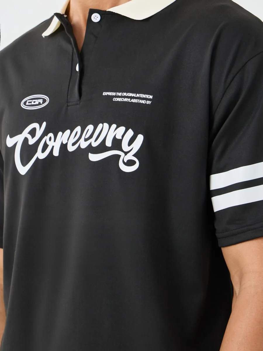 تی شرت یقه پولو مردانه STYLI با طرح درشت ورزشی