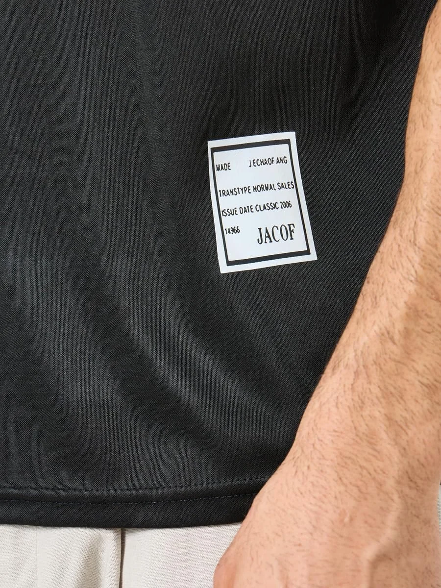 پولوشرت مردانه استایلی، مشکی، طرح راه راه، مدل معمولی پولوشرت مردانه استایلی، مشکی، طرح راه راه، مدل معمولی