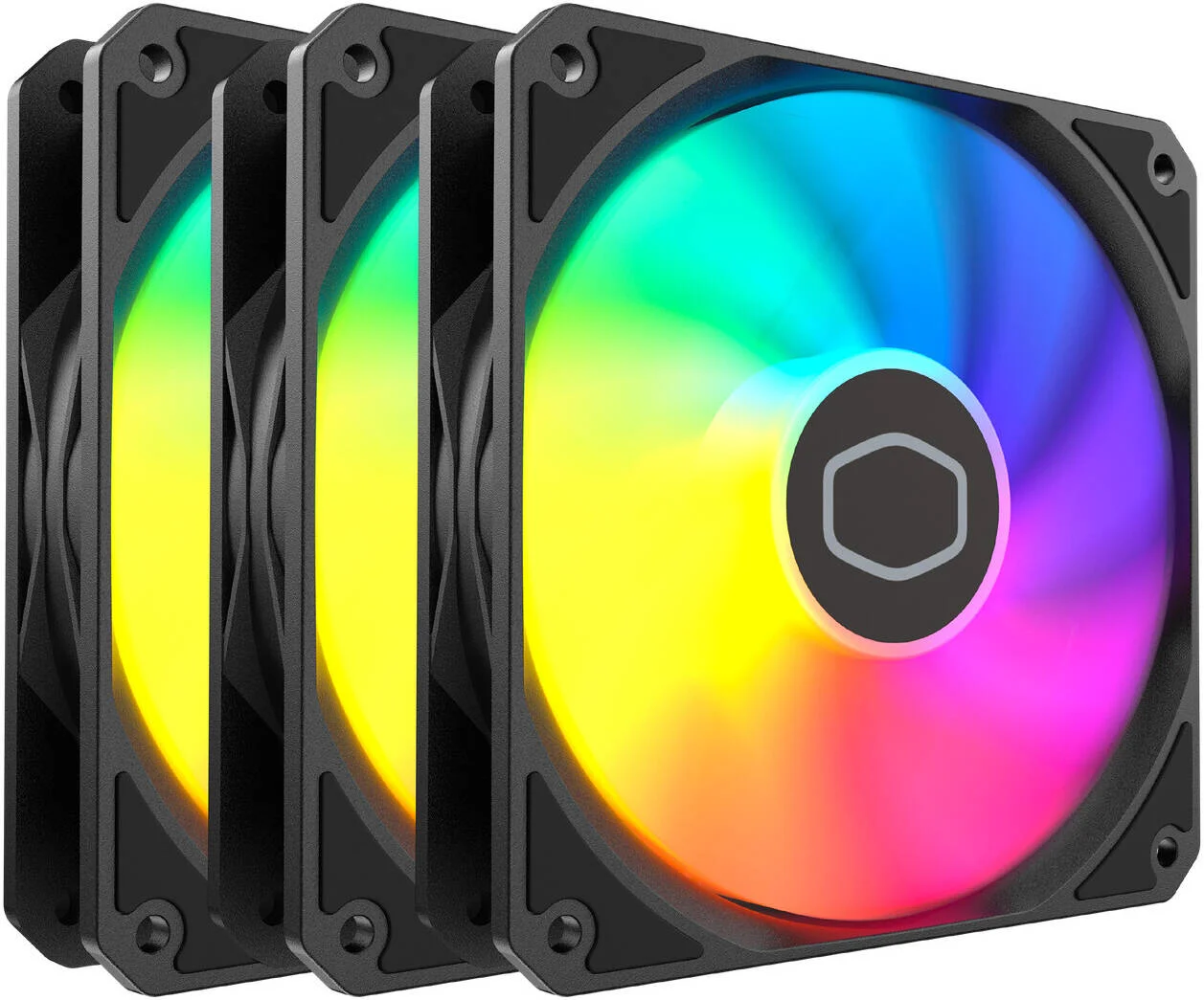 فن کیس کولر مستر MasterFan MF 120 Lite Series، سرعت فن 1750 دور در دقیقه، جریان هوای فن 70.5 CFM، بلبرینگ Sleeve، بسته 3 عددی، مشکی | MFW-B2DN-173PA-R1