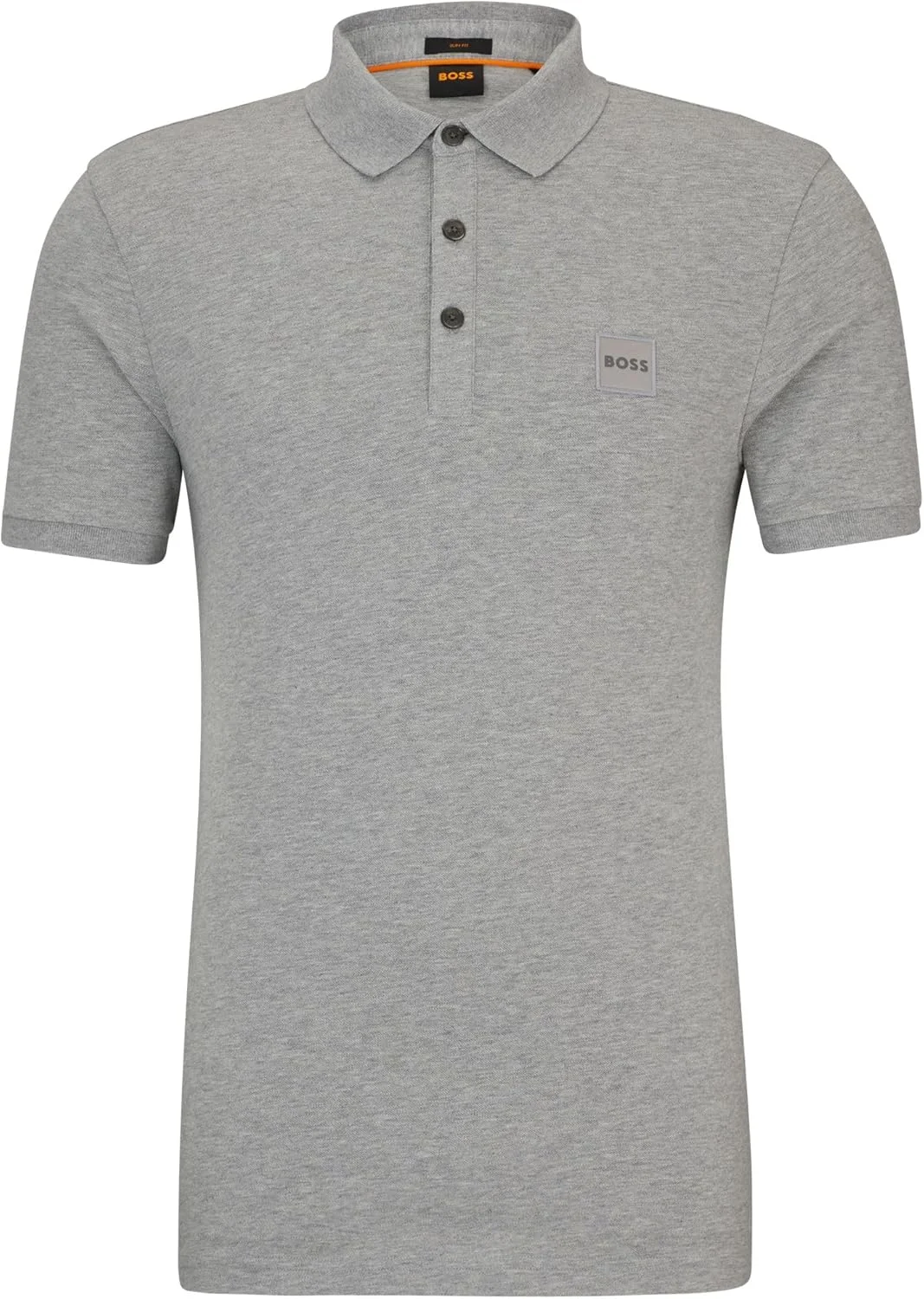پولوشرت مردانه Boss، فیت اسلیم، پنبه کشی، با لوگو، سایز مدیوم، سرمه ای تیره 404