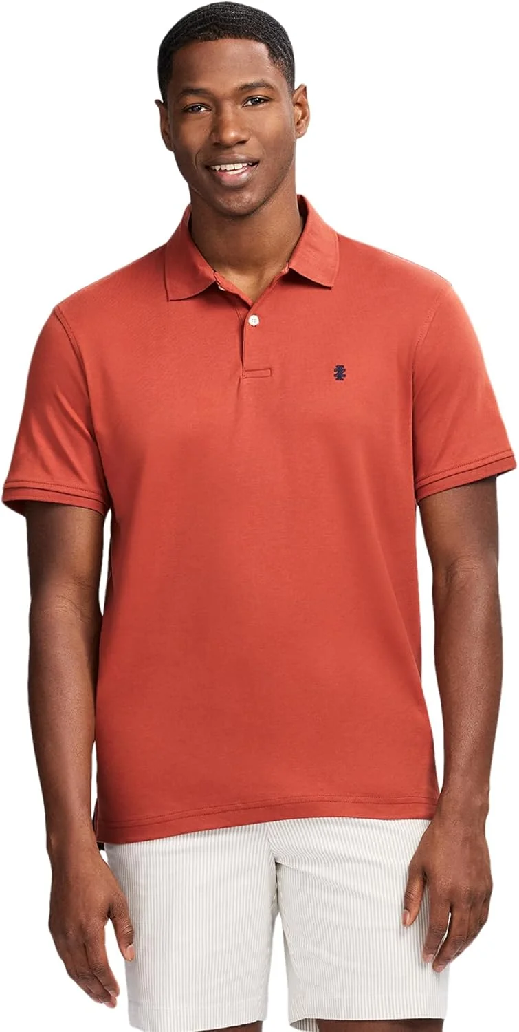 پولوشرت آستین کوتاه مردانه Izod با بافت در هم تنیده