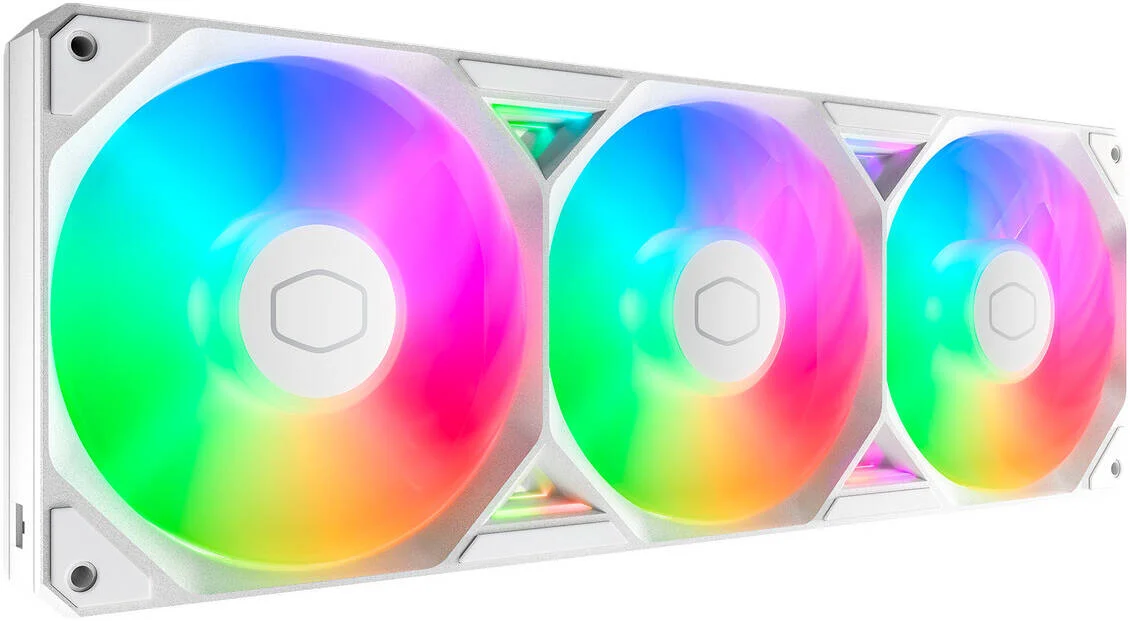 فن کیس کولر مستر SickleFlow Edge 360 ARGB، سرعت فن 2500 دور در دقیقه، جریان هوای فن 190 CFM، بلبرینگ دینامیکی حلقه ای، RGB نسل 2 آدرس پذیر، سفید | MFX-B2DW-25TP2-R1