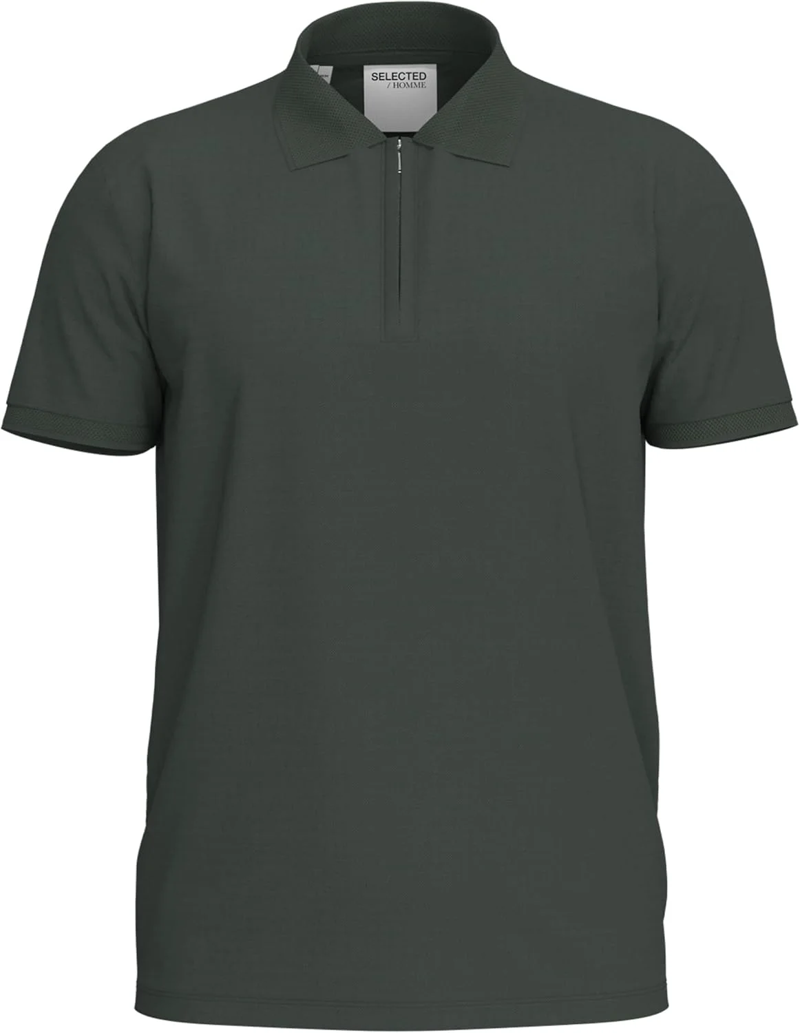 پولوشرت مردانه زیپ‌دار SELECTED FEMME مدل Slhfave Zip Ss Polo Noos (تک عددی)