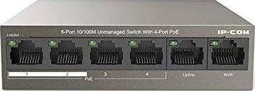 سوئیچ غیر مدیریتی 6 پورت 100M با 4 پورت PoE مدل IP COM F1106P-4-63W