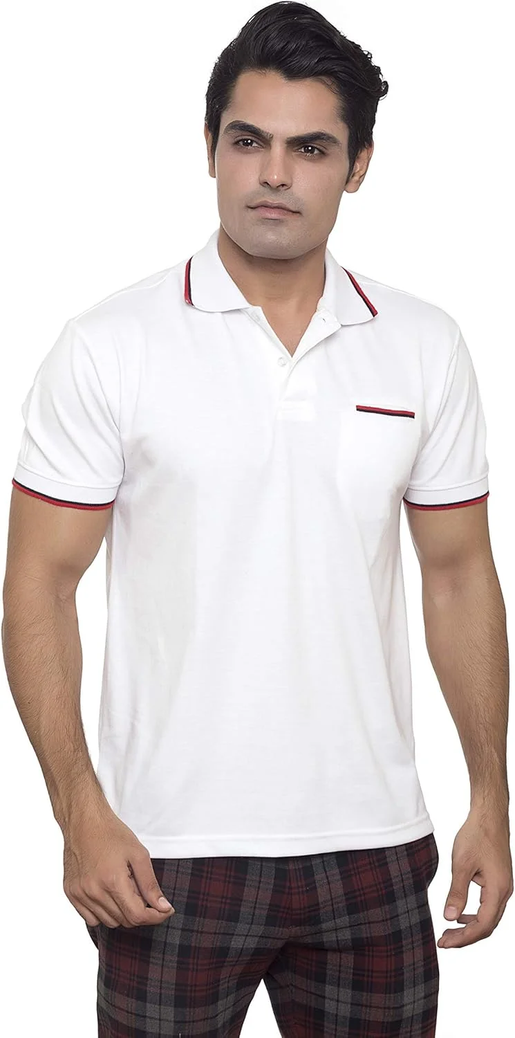 تی شرت پولو آستین کوتاه مردانه پایه ای DryNCool | تی شرت روزمره پایه ای با فیت اسلیم و راحت | پارچه رطوبت گیر - از Santhome