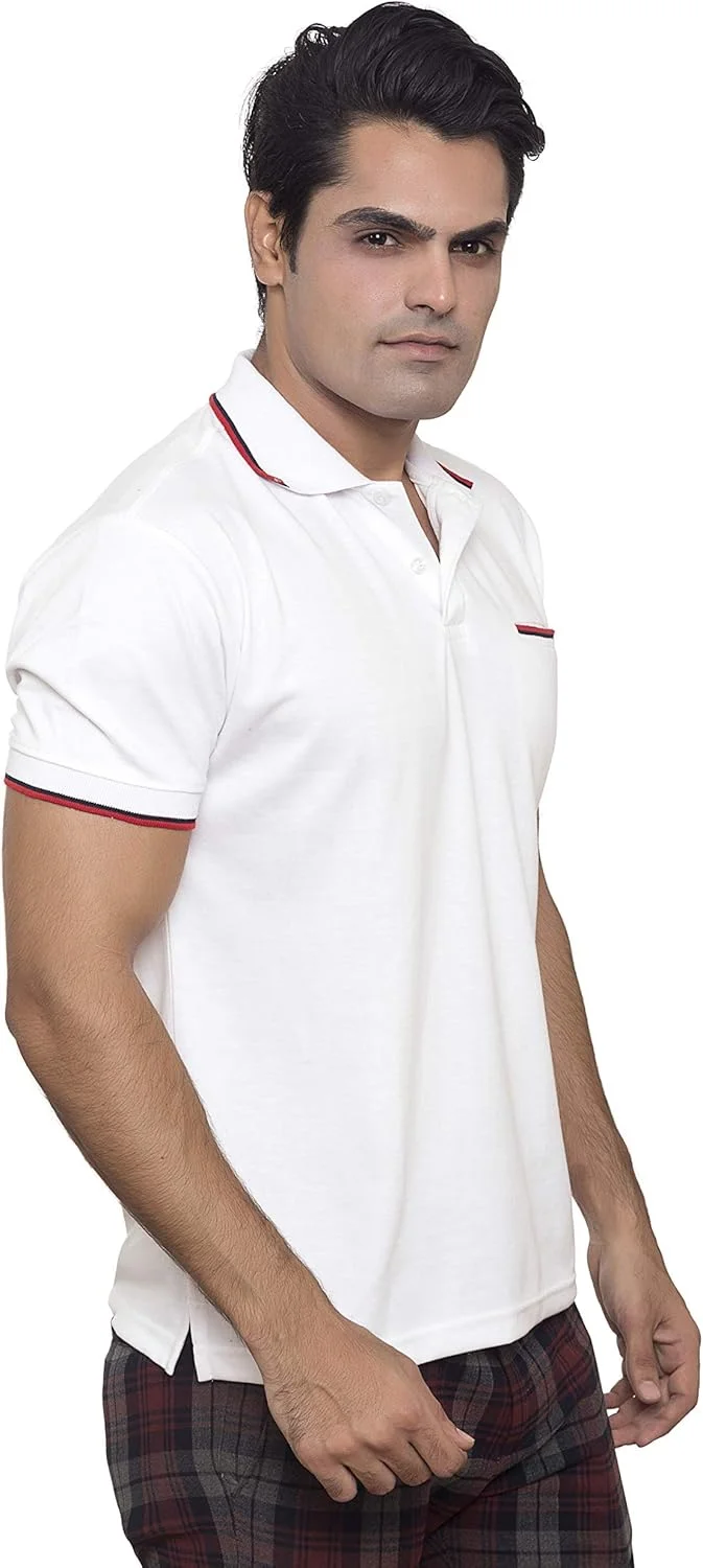 تی شرت پولو آستین کوتاه مردانه پایه ای DryNCool | تی شرت روزمره پایه ای با فیت اسلیم و راحت | پارچه رطوبت گیر - از Santhome تی شرت پولو آستین کوتاه مردانه پایه ای DryNCool | تی شرت روزمره پایه ای با فیت اسلیم و راحت | پارچه رطوبت گیر - از Santhome