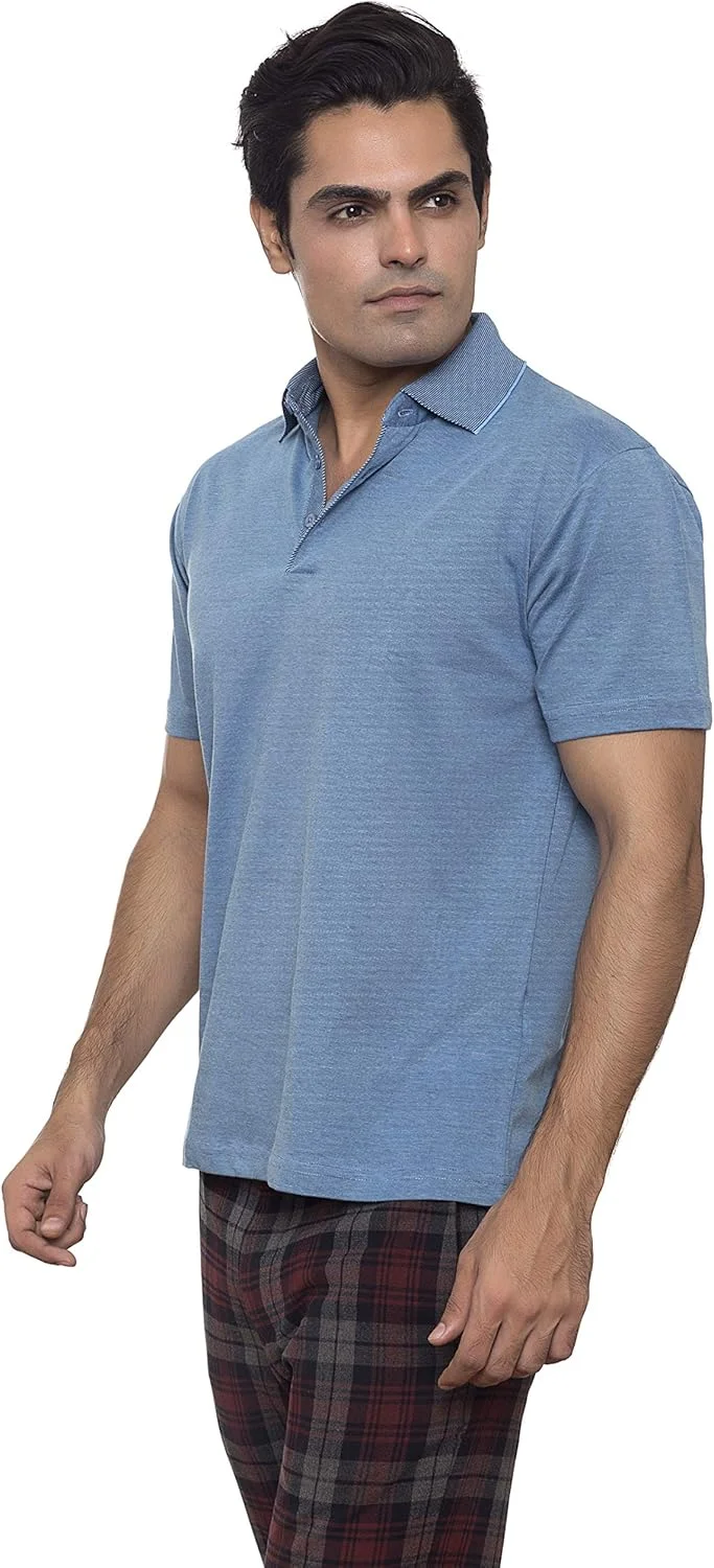 تی شرت پولو مردانه Santhome - آبی آسمانی، سایز M تی شرت پولو مردانه Santhome - آبی آسمانی، سایز M