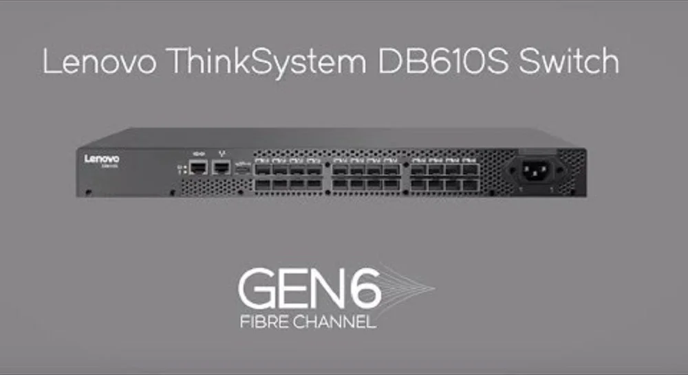 سوئیچ Lenovo DB610S ThinkSystem Gen6 FC، 24x16Gb، SWL SFP، (E.Bundle) | 6559F1A