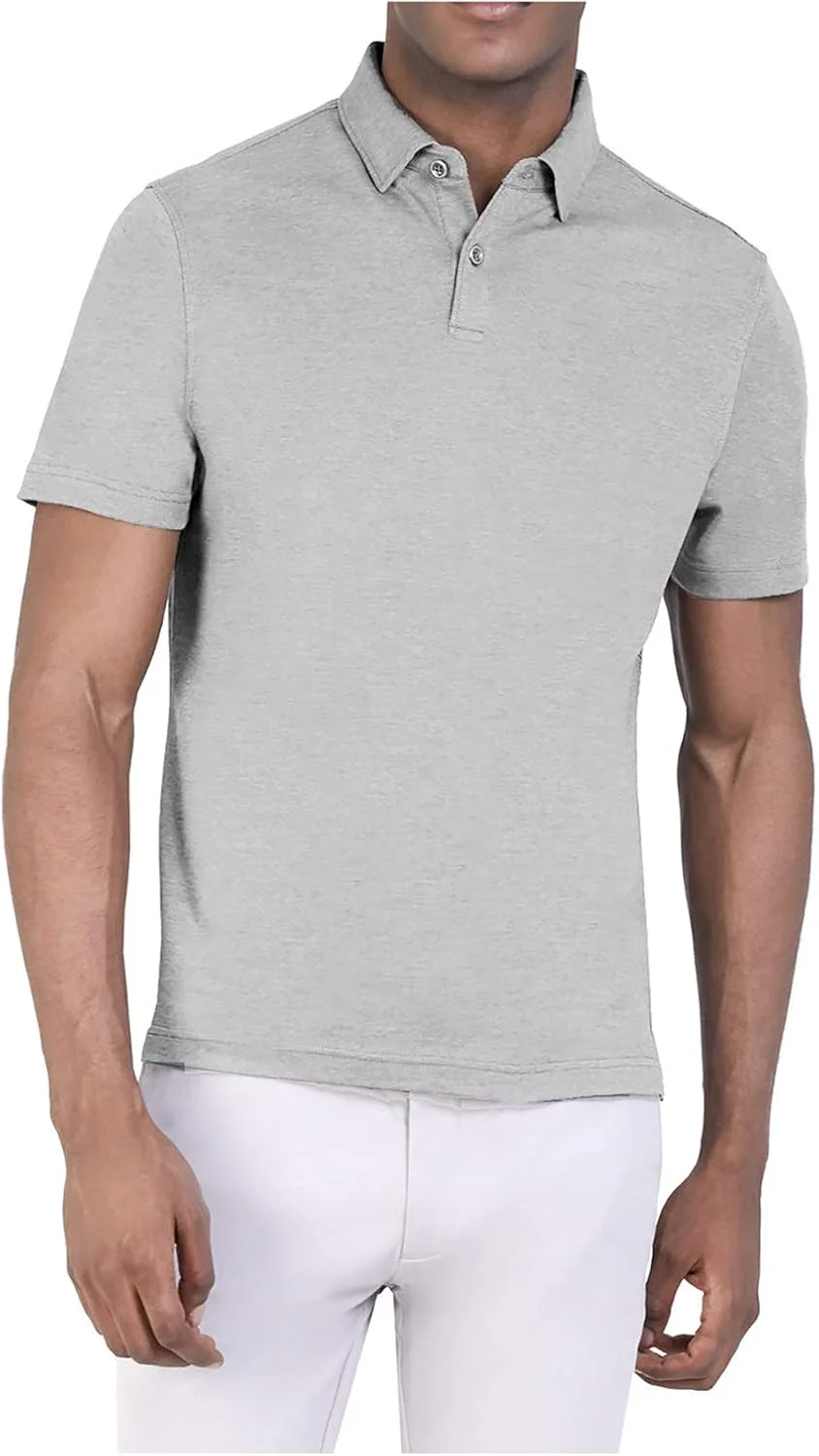 پولوشرت نخی مردانه Santhome - طوسی ملانژ، خاکستری