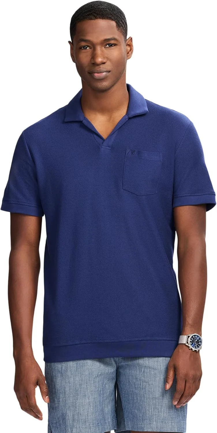 پولوشرت آستین کوتاه مردانه با بافت نمکی