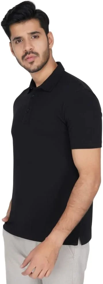 تی شرت پولو نخی مردانه Santhome - مشکی (سایز S) تی شرت پولو نخی مردانه Santhome - مشکی (سایز S)