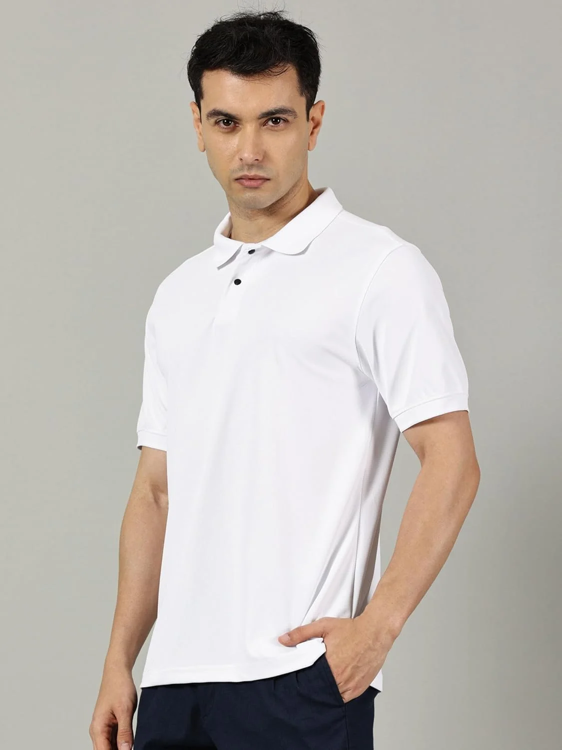 تی‌شرت آستین کوتاه مردانه یقه پولو ساده