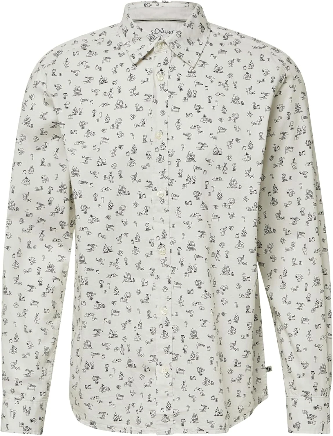 پیراهن آستین بلند مردانه اس.اولیور مدل 2172384 با طرح بادام زمینی پیراهن آستین بلند مردانه اس.اولیور مدل 2172384 با طرح بادام زمینی