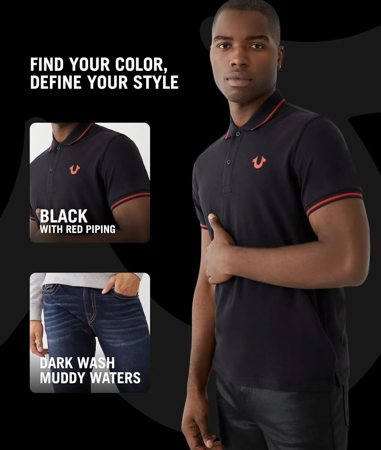 پولوشرت مردانه ترو ریلیجن با لوگوی حک شده و طراحی افتخارآمیز