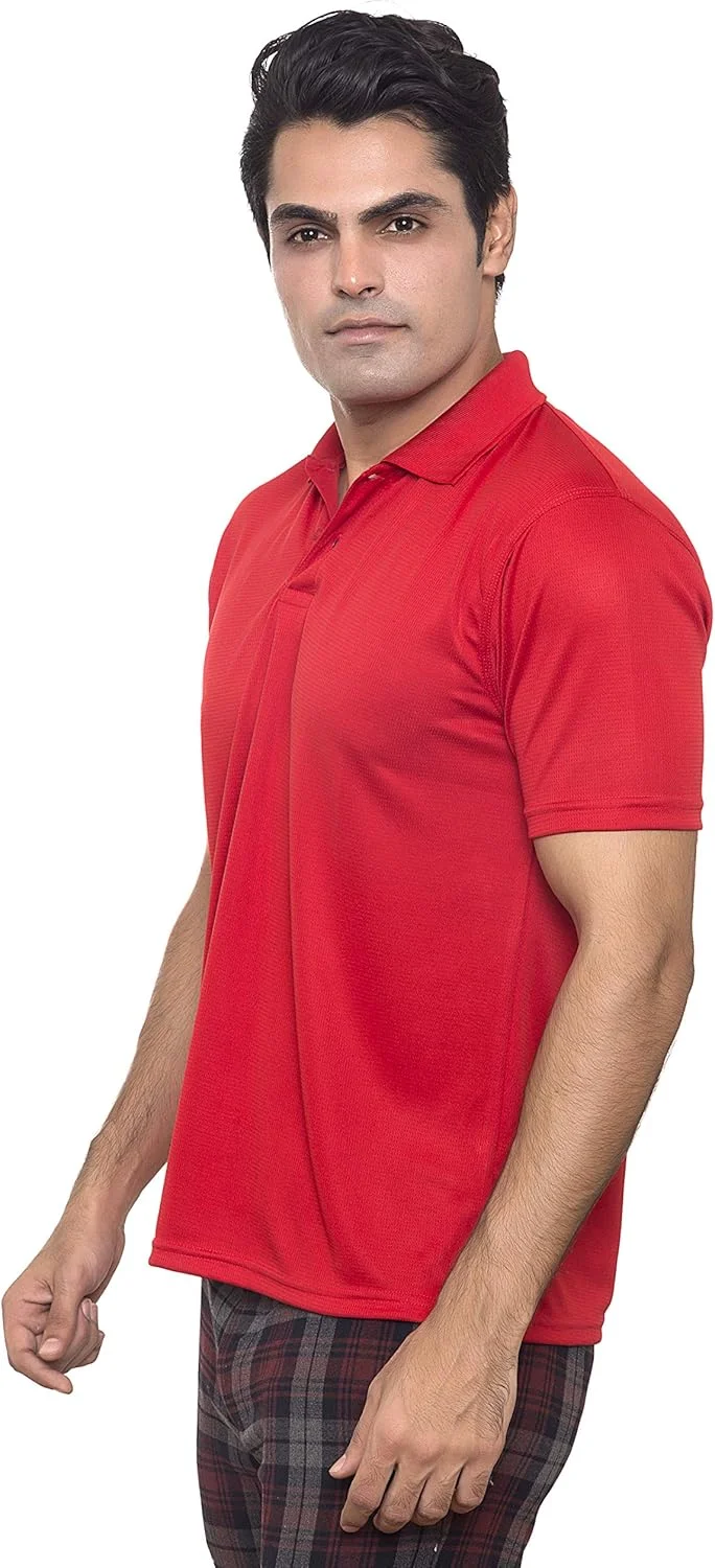 پولوشرت یقه پیراهن مردانه پلی استر قرمز پولوشرت یقه پیراهن مردانه پلی استر قرمز