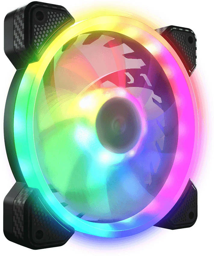 فن خنک کننده ARGB کوگار Vortex VX120 PWM 120MM HDB، با هدر 5V-ARGB، سرعت 600-1500 دور در دقیقه، رابط 3 پین ARGB، میراگر ضد لرزش، همگام سازی ARGB با مادربرد، بسته 3 عددی، مشکی | 3MVX1203.0001