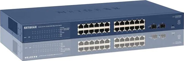 سوئیچ هوشمند گیگابیتی Netgear GS724T ProSAFE، پهنای باند 52 گیگابیت بر ثانیه، حالت های فورواردینگ Store-&-Forward، دارای 24 پورت RJ-45، 2 پورت گیگابیتی SFP، زمان MTBF 567,680 ساعت، قابل نصب در رک | NG-GS724T-400EUS سوئیچ هوشمند گیگابیتی Netgear GS724T ProSAFE، پهنای باند 52 گیگابیت بر ثانیه، حالت های فورواردینگ Store-&-Forward، دارای 24 پورت RJ-45، 2 پورت گیگابیتی SFP، زمان MTBF 567,680 ساعت، قابل نصب در رک | NG-GS724T-400EUS
