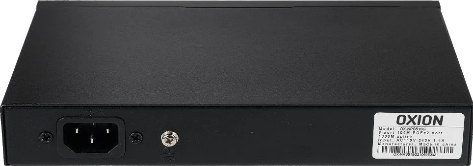 سوئیچ غیر مدیریتی 16 پورت PoE+2GE+1SFP آکسیون، با برد بلند 250 متری، حداکثر نرخ داده 2000 مگابیت بر ثانیه، توان خروجی 200 وات، حالت Full Duplex، پشتیبانی از Auto MDI/MDIX، قرمز / مشکی | OX-NPS518G