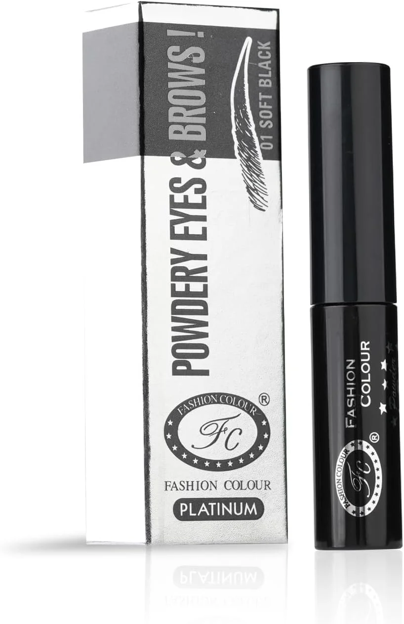 پودر ابروی فشن کالر پلاتینیوم II، پودری برای چشم ها و ابروها (01 مشکی ملایم)
