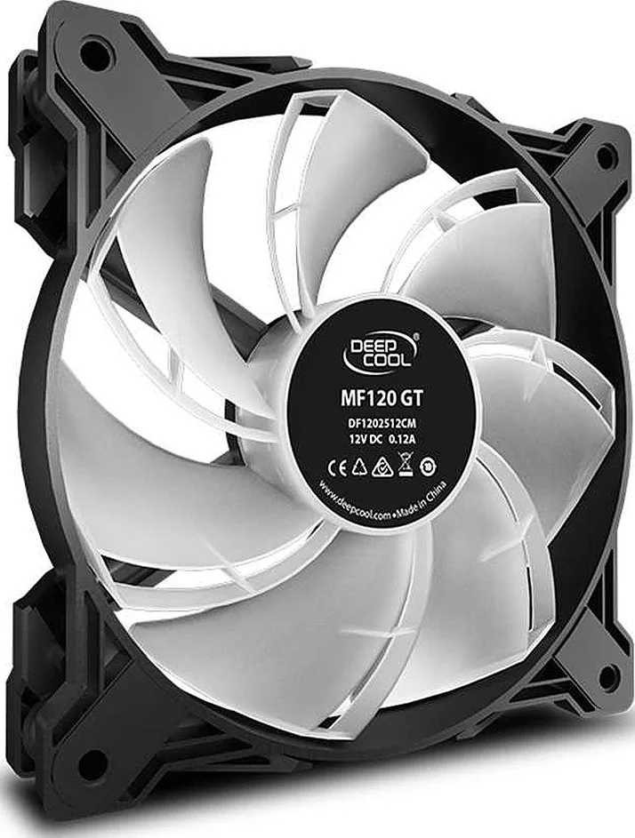فن خنک کننده پردازنده و کیس کامپیوتر دیپ کول مدل MF120GT بسته 3 عددی، فن 120 میلی متری PWM با نورپردازی RGB آدرس پذیر 5 ولت/3 پین فن خنک کننده پردازنده و کیس کامپیوتر دیپ کول مدل MF120GT بسته 3 عددی، فن 120 میلی متری PWM با نورپردازی RGB آدرس پذیر 5 ولت/3 پین