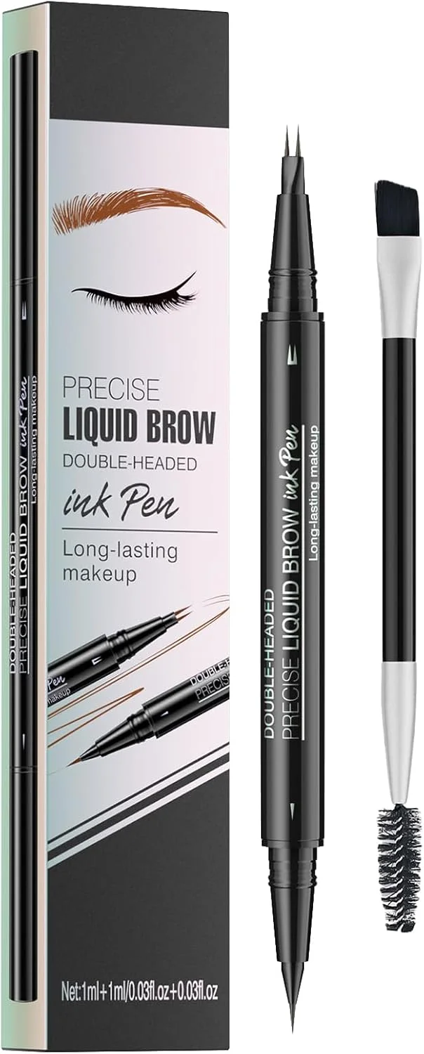 مداد ابرو دو سر برای بانوان - با قلم آرایشی ابرو با نوک 2 شاخه، برای دختران، آرایش ماندگار، حالت دهنده، فرم دهنده و مشخص کننده زیبایی روزانه مداد ابرو دو سر برای بانوان - با قلم آرایشی ابرو با نوک 2 شاخه، برای دختران، آرایش ماندگار، حالت دهنده، فرم دهنده و مشخص کننده زیبایی روزانه