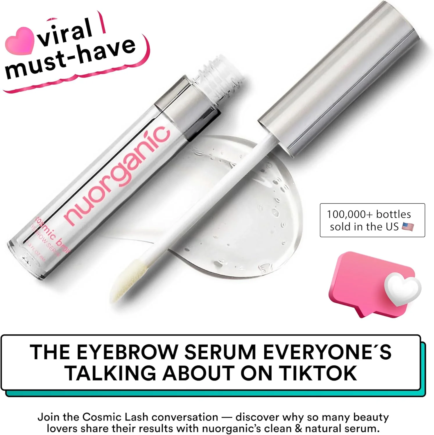 سرم تقویت کننده ابرو نئواورگانیک، ژل افزایش رشد طبیعی برای ابروهای پرپشت تر، تیره تر و ضخیم تر، سرم سلول های بنیادی گیاهی با بیوتین و پپتیدهای رشد، جذب سریع، وگان و بدون تست حیوانی (8 میلی لیتر)