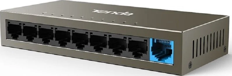 سوئیچ رومیزی غیر مدیریتی 9 پورت 10/100M اترنت تندا مدل TEF1109D، دکمه VLAN، فاصله انتقال 250 متر، بافر بسته بزرگ، ورودی 9-12 ولت DC، حفاظت در برابر صاعقه 6 کیلوولت، ظرفیت 1.8 گیگابیت بر ثانیه | TEF1109D