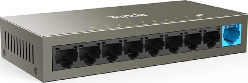 سوئیچ اترنت 9 پورت Tenda TEF1109DT، 10/100M، محافظت در برابر صاعقه، انتقال 250 متری، قابل نصب روی میز و دیوار، بدنه فولادی، 3.6 گیگابیت بر ثانیه | TEF1109DT
