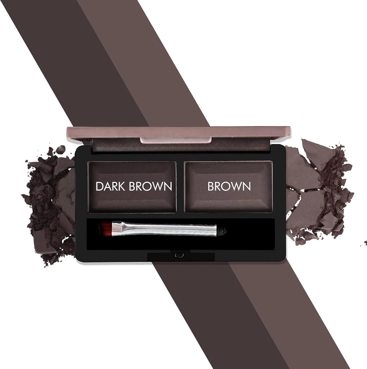 پودر ابروی دو رنگ و ریمل ضد آب شفاف Fashion Colour (قهوه ای و شفاف)