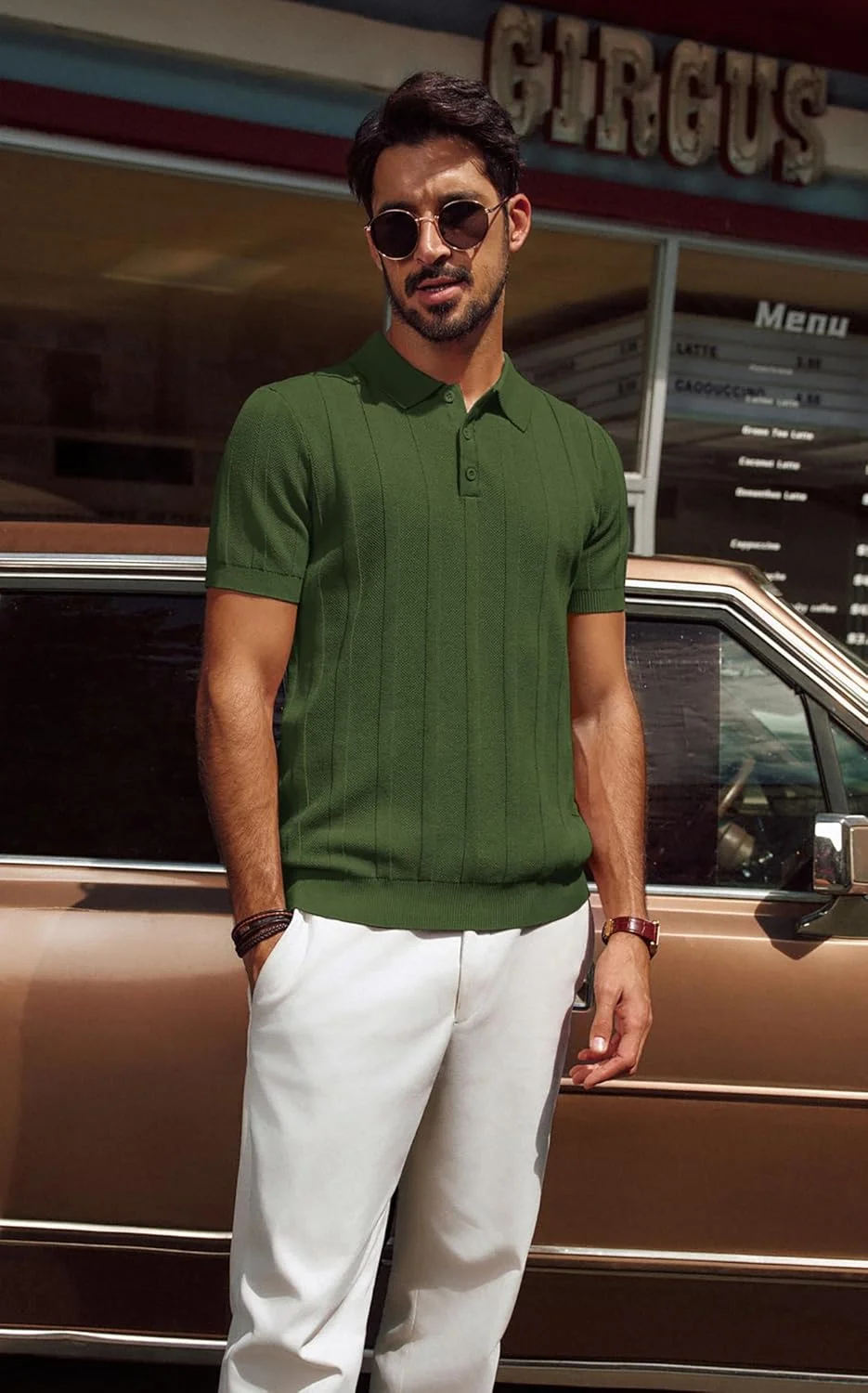 پی‌جی پاول جونز، پولوشرت مردانه آستین کوتاه بافت‌دار، پولوشرت‌های گلف غیررسمی دنده‌دار