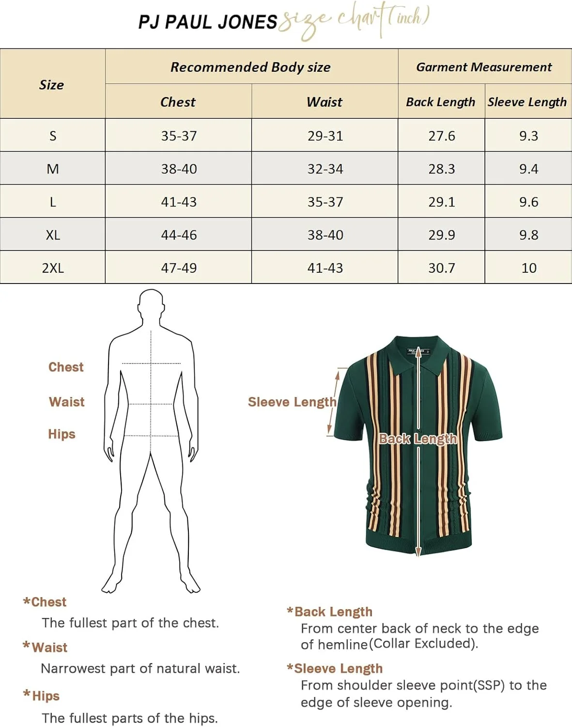 پی جی پاول جونز، لباس غیر رسمی مردانه
