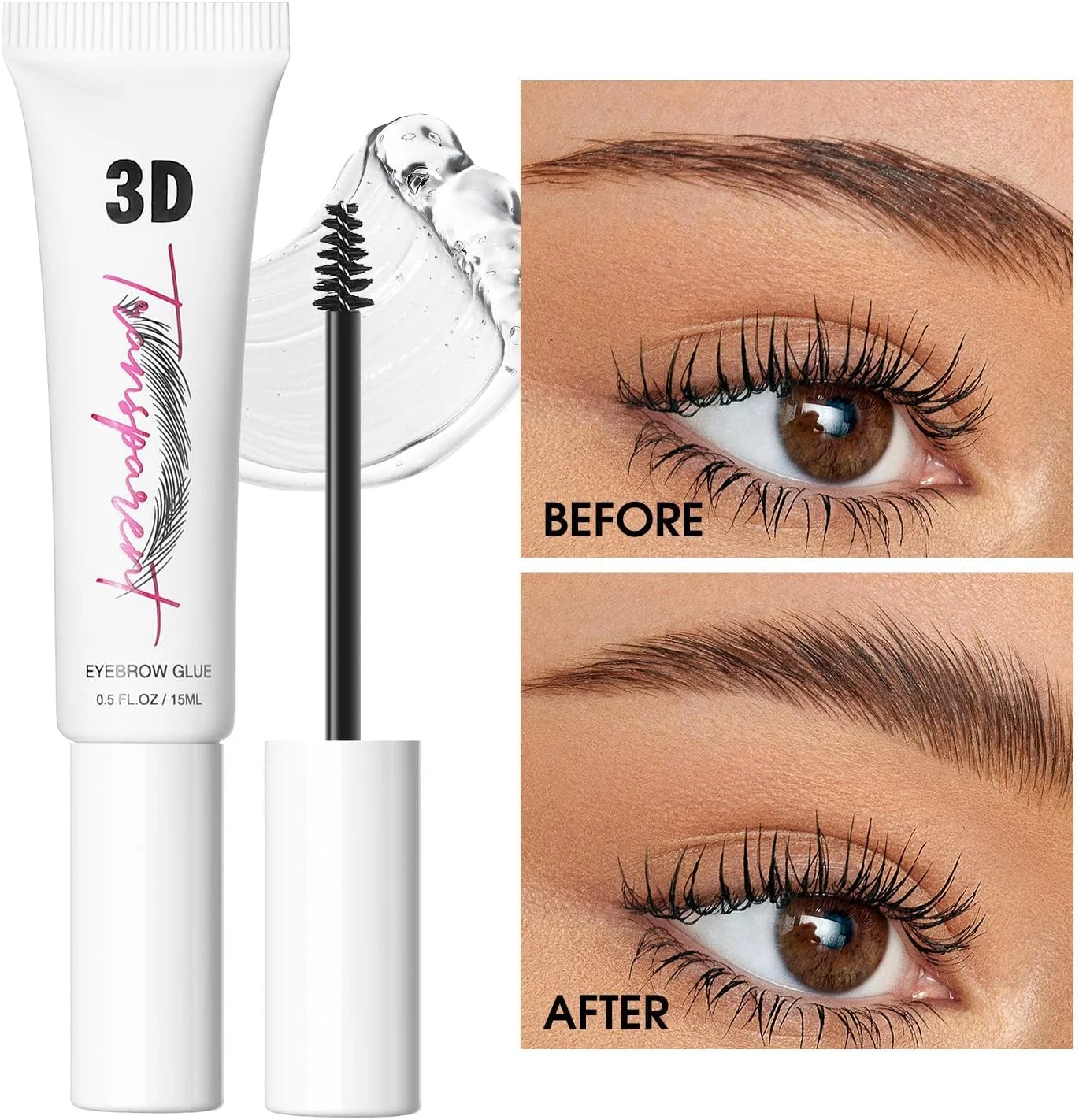 ست ژل ابرو سایوسی 5 عددی، کیت ژل ابرو رنگی ضد آب 4 رنگ کرم رنگ ابرو + 1 عدد چسب لمینت ماندگاری طولانی و ضد لک آرایش چشم