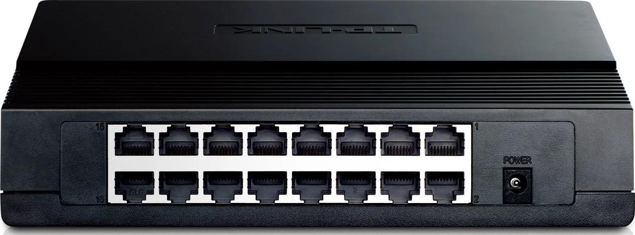 سوئیچ رومیزی/رک مونت 16 پورت 10/100 مگابیت بر ثانیه تی پی-لینک، مشکی | TL-SF1016DS