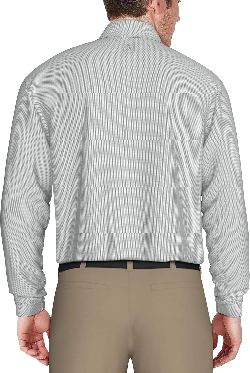 پولوشرت آستین بلند مردانه PGA TOUR با طرح ژاکارد (تک عددی)