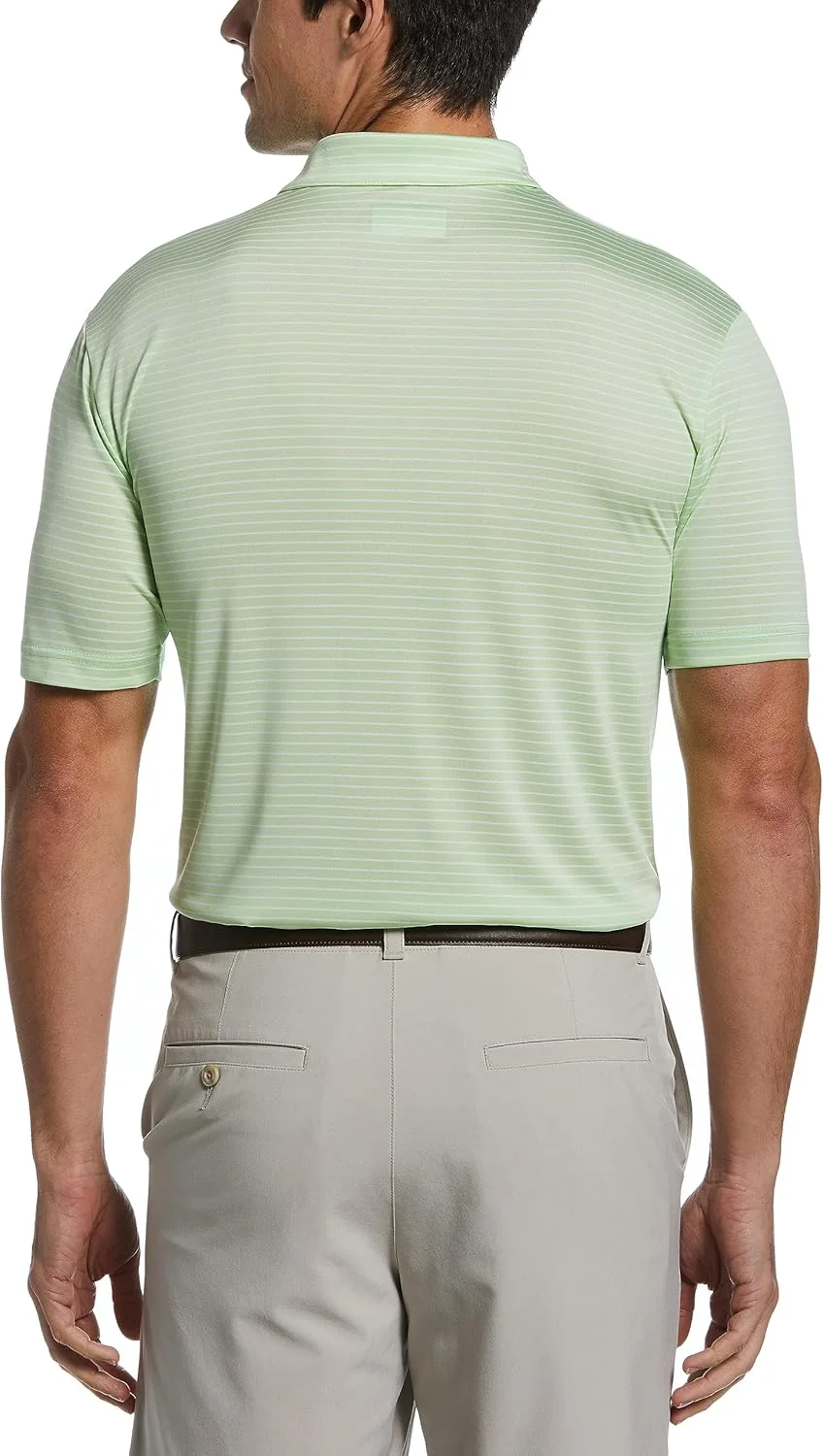 پولوشرت آستین کوتاه مردانه PGA TOUR با راه راه های باریک