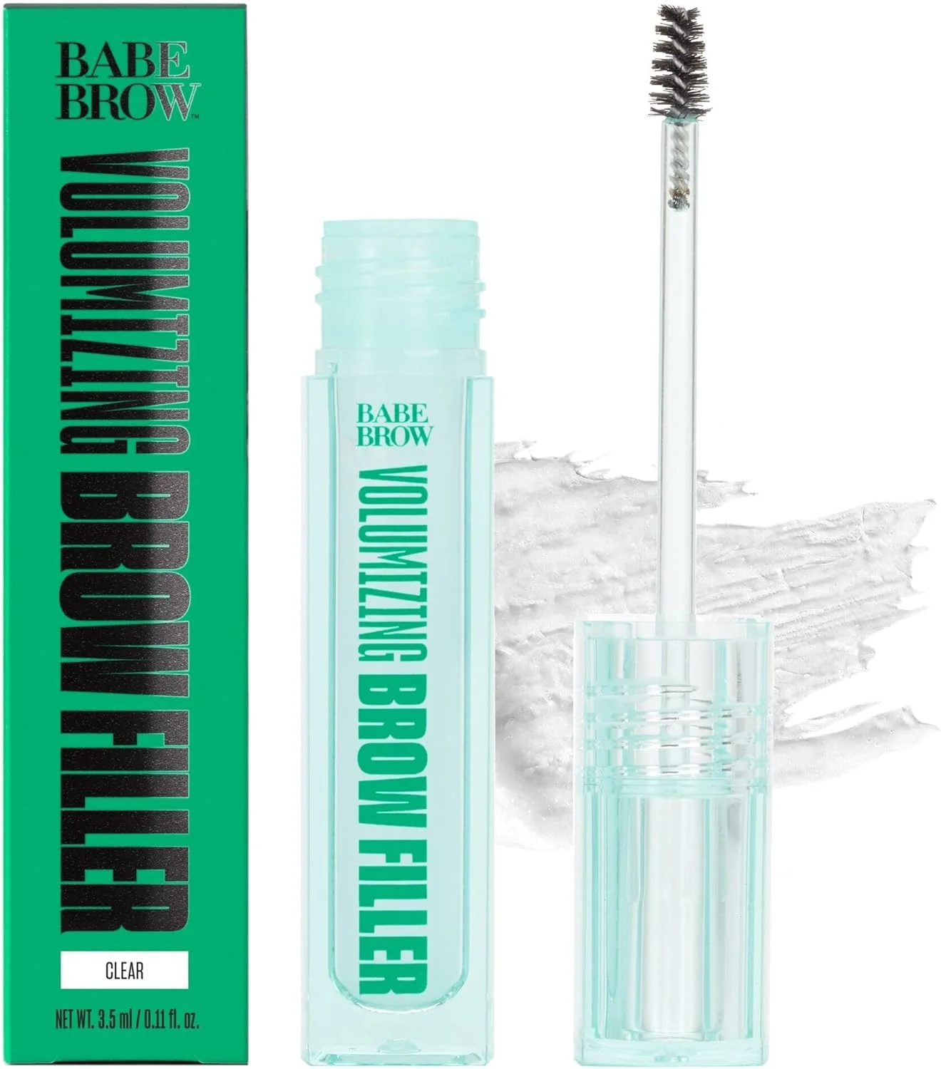 پرکننده ابرو حجم دهنده BABE ORIGINAL - ژل ابرو رنگی با پپتیدها و بیوتین، ابروهای پرتر و ضخیم تر، ریمل ابرو مقاوم در برابر لک، بیرنگ