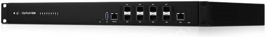 روتر ۸ پورت ۱۰G SFP+ یوبیکویتی نتورکس EdgeRouter Infinity ER-8-XG، ۱۰ گیگابیتی SFP+، ۱۶ گیگابایت رم DDR4، ۱۸M PPS، ۱۶ هسته، ۱.۸ گیگاهرتز هسته، ۸۰ گیگابیت بر ثانیه توان عملیاتی، مشکی. | ER-8-XG