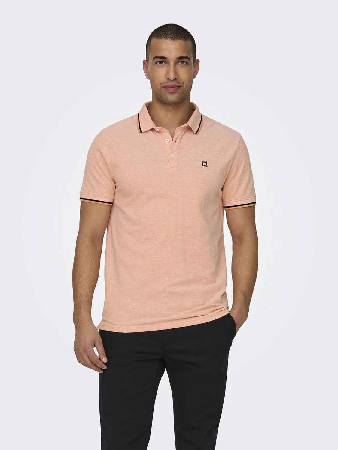 تی شرت پولو آستین کوتاه مردانه ONLY & SONS مدل Onsfletcher Slim Noos