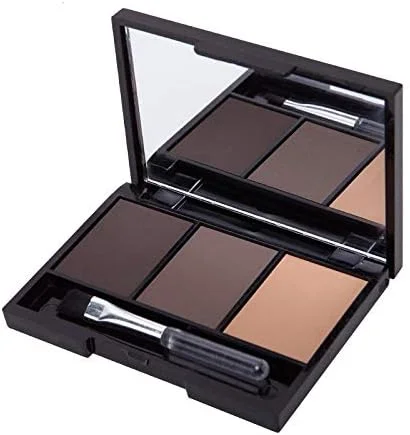 پالت سایه ابرو MHZZ 3، جعبه آینه برس سایه آرایش چشم، تقویت کننده ابرو، آرایش زیبایی با آینه برس (رنگ: 3 عدد)