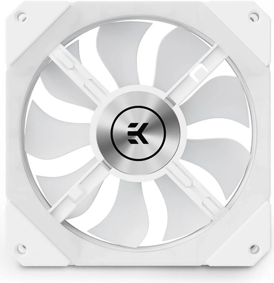 فن خنک کننده کامپیوتر EKWB EK-Quantum Impulse 120 D-RGB 120mm، فن های MagLev LED RGB آدرس پذیر، سرعت 400-1800 دور در دقیقه، جریان هوای 57.5CFM، سطح نویز 24.3dBA، PWM 4 پین، سفید | 3831109854204