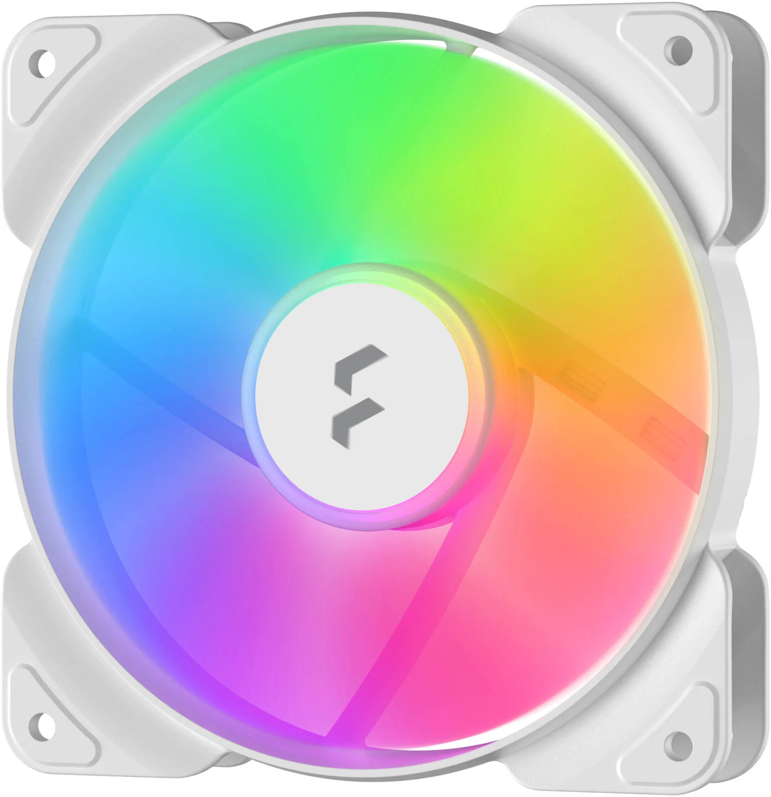 فن کیس کامپیوتر 120 میلی‌متری Fractal Aspect 12 RGB، نوع LED آدرس‌پذیر RGB، بلبرینگ Rifle، سرعت فن 1200 دور در دقیقه، حداکثر جریان هوای 32 CFM، 7 پره فن، بسته‌ تکی، سفید | FD-F-AS1-1208