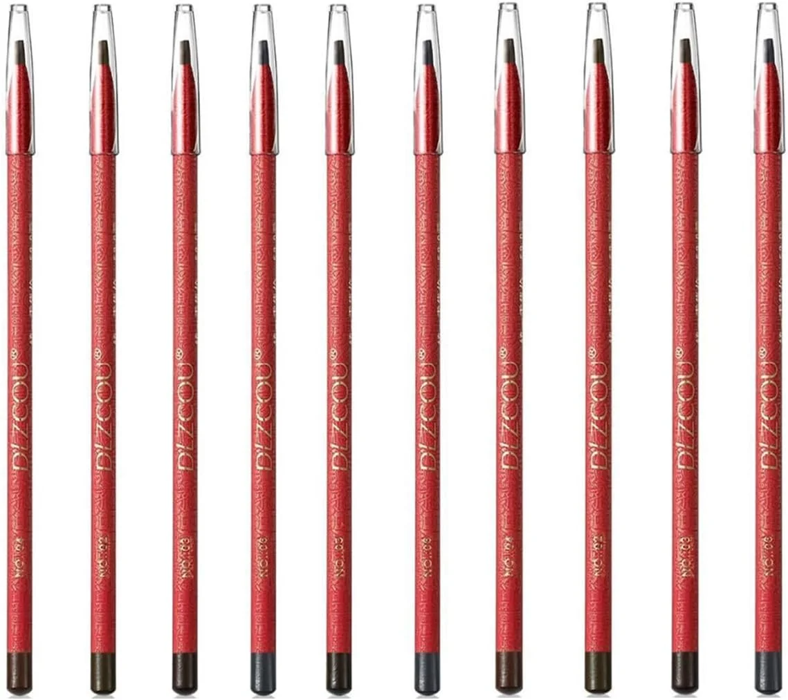 COOLBABY بسته 10 عددی مداد ابرو ضد آب، تقویت کننده رنگ ابرو ماندگاری طولانی، لوازم آرایشی حرفه ای، لیفت ابرو، مداد ابرو، GRE COOLBABY بسته 10 عددی مداد ابرو ضد آب، تقویت کننده رنگ ابرو ماندگاری طولانی، لوازم آرایشی حرفه ای، لیفت ابرو، مداد ابرو، GRE