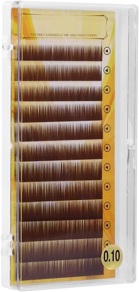 ابرو مصنوعی بلند Yosoo Health Gear، ابرو مصنوعی تکی، اکستنشن ابرو مصنوعی قهوه ای تیره ترکیبی، تقویت کننده ابرو مصنوعی تکی 5-8 میلی متر