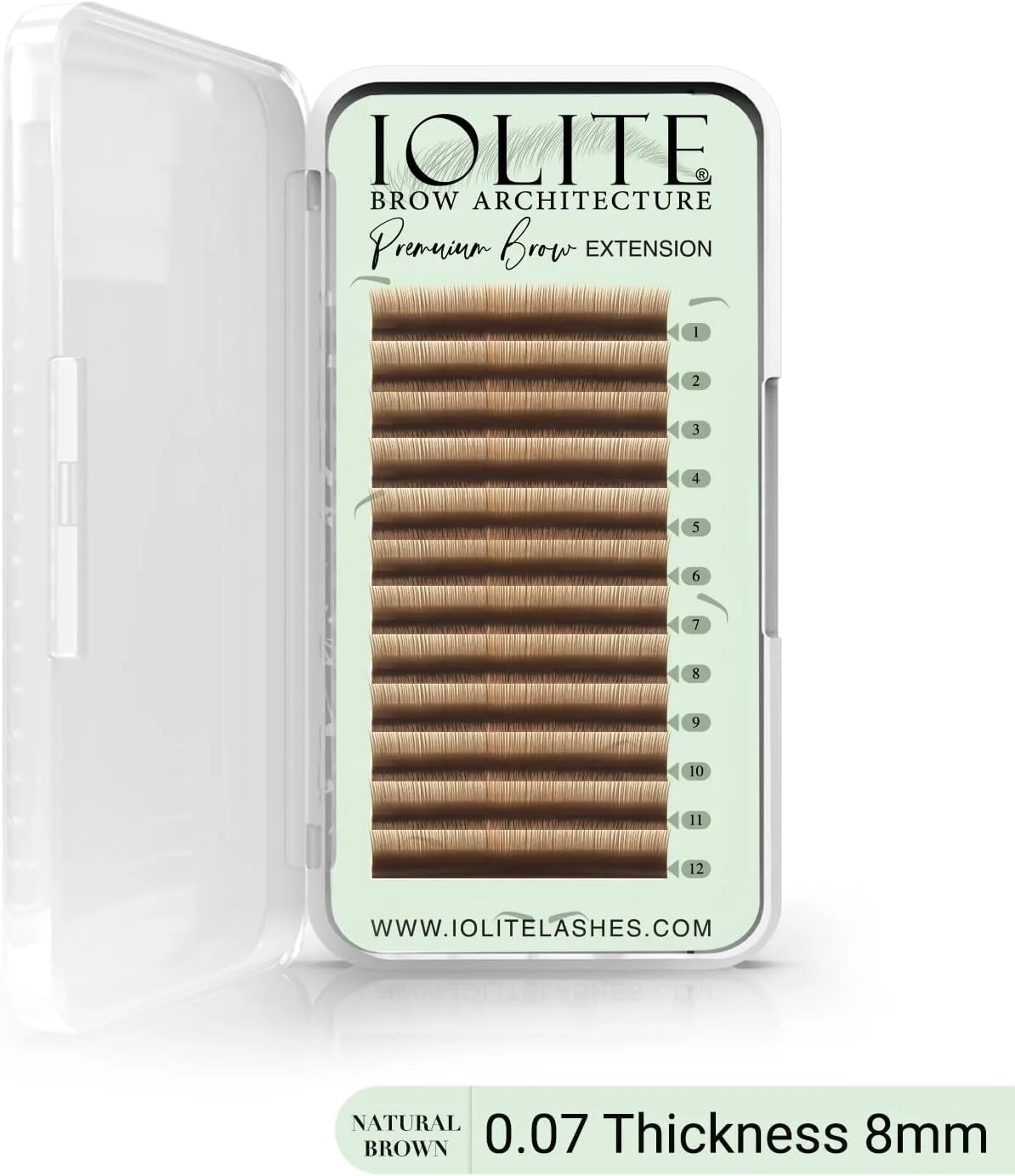 اکستنشن ابرو آیولیت پریمیوم، ابروهای طبیعی مصنوعی در سینی - ضخامت 0.07T؛ طول - 8 میلی متر اکستنشن ابرو آیولیت پریمیوم، ابروهای طبیعی مصنوعی در سینی - ضخامت 0.07T؛ طول - 8 میلی متر