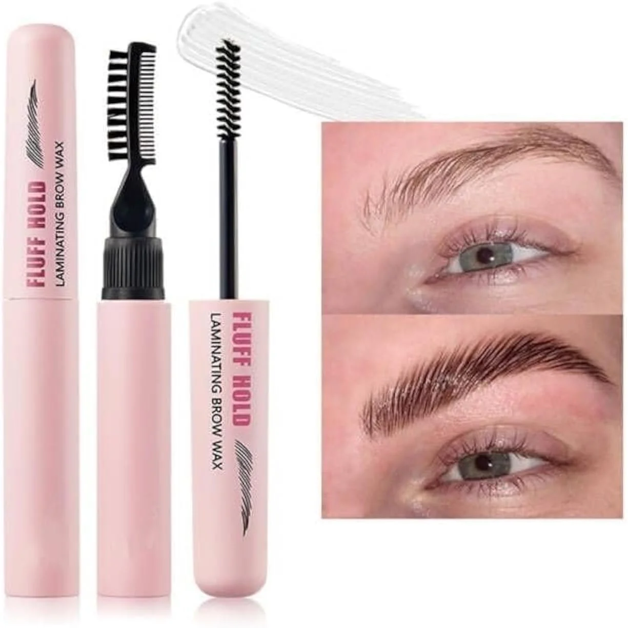 ژل ابروی سه بعدی Azonee - ژل ابروی شفاف با ماندگاری طولانی برای لیفت و حالت دهی به همراه برس دو طرفه، حالت دهنده و واکس