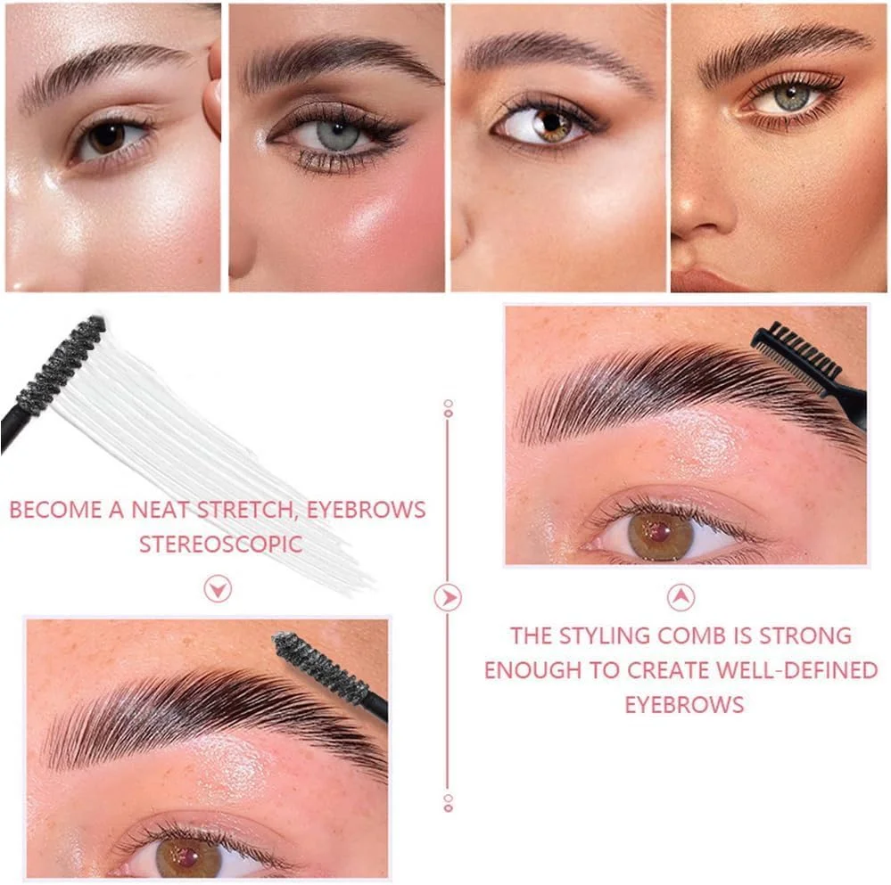 ژل ابروی سه بعدی Azonee - ژل ابروی شفاف با ماندگاری طولانی برای لیفت و حالت دهی به همراه برس دو طرفه، حالت دهنده و واکس