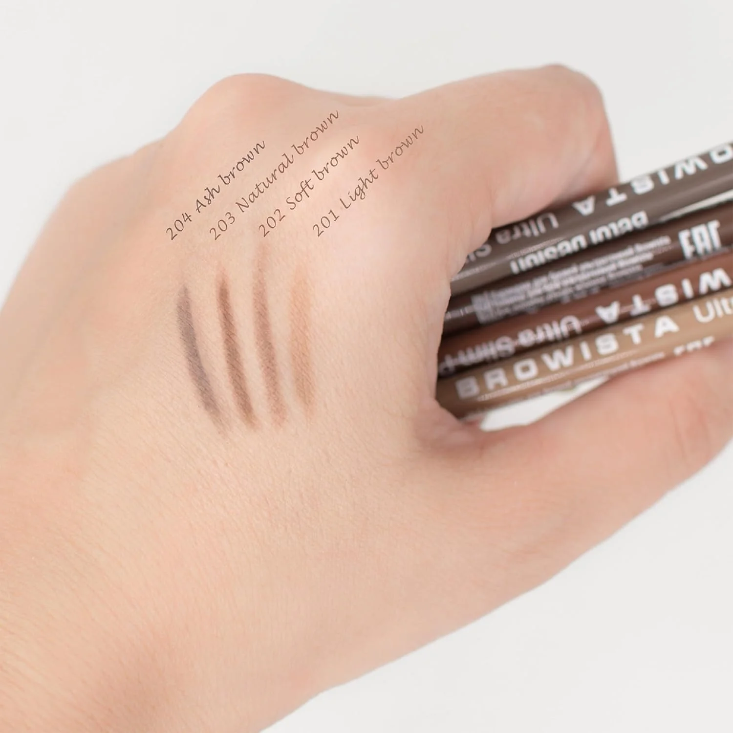 مداد ابرو فوق العاده نازک Belor Design Browista - مداد اتوماتیک فوق العاده نازک! (رنگ 202 شاه بلوطی روشن، 0883C)