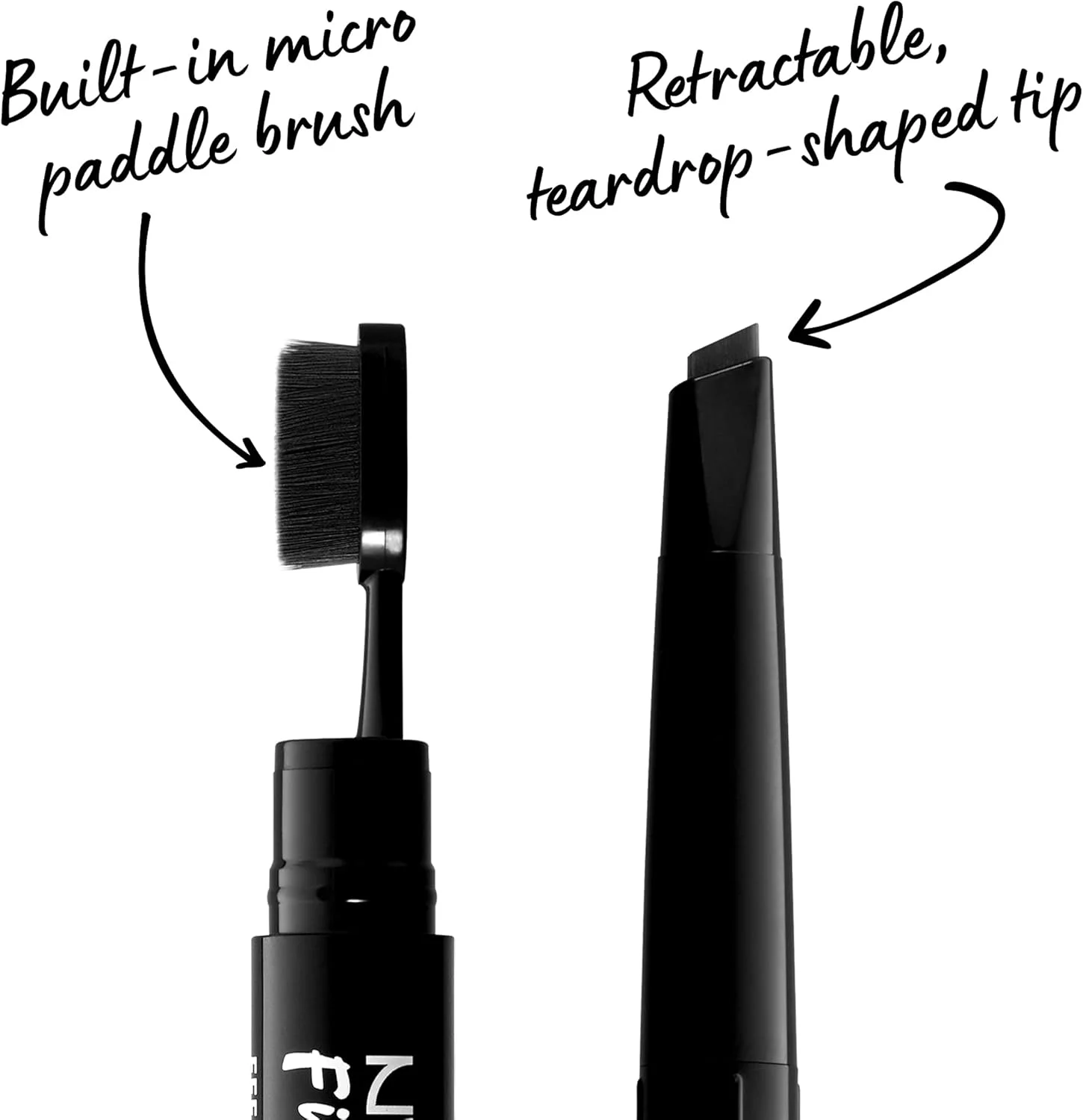 مداد ابرو پمادی پرکننده و حالت دهنده ابرو نیکس پروفشنال میکاپ، مشکی 08